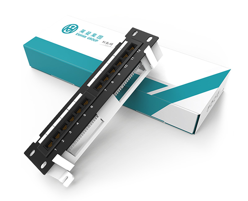 英曼10"-1U12口網絡配線架（墻掛款）Patch Panel