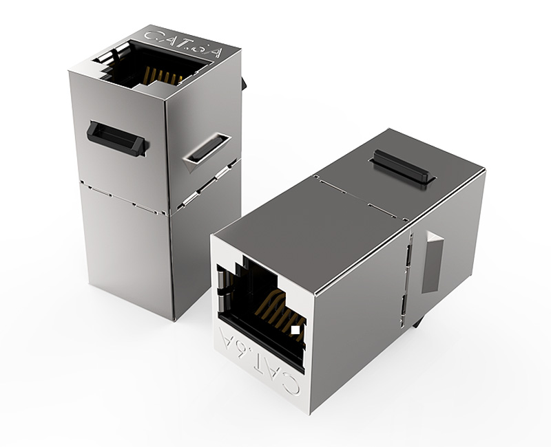 Enmane-Shielded RJ45 Keystone Coupler, Cable Extender