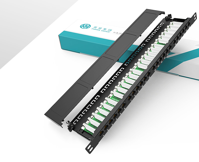 Enmane-0.5U 24 Ports Dustproof Network Patch Panel