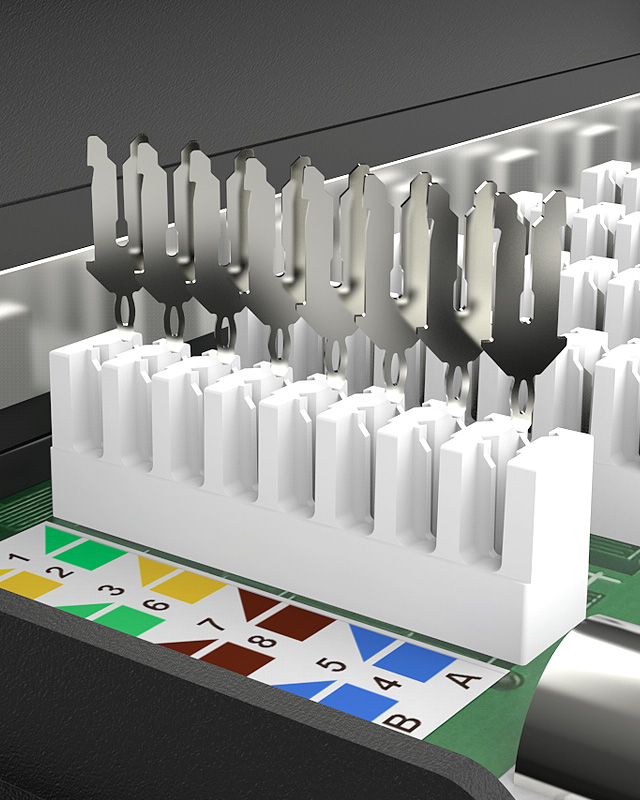 1U8口防塵網絡配線架