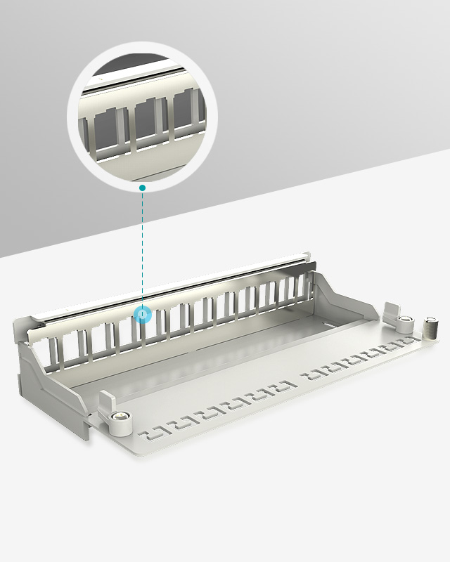 1U12口屏蔽網絡空配架