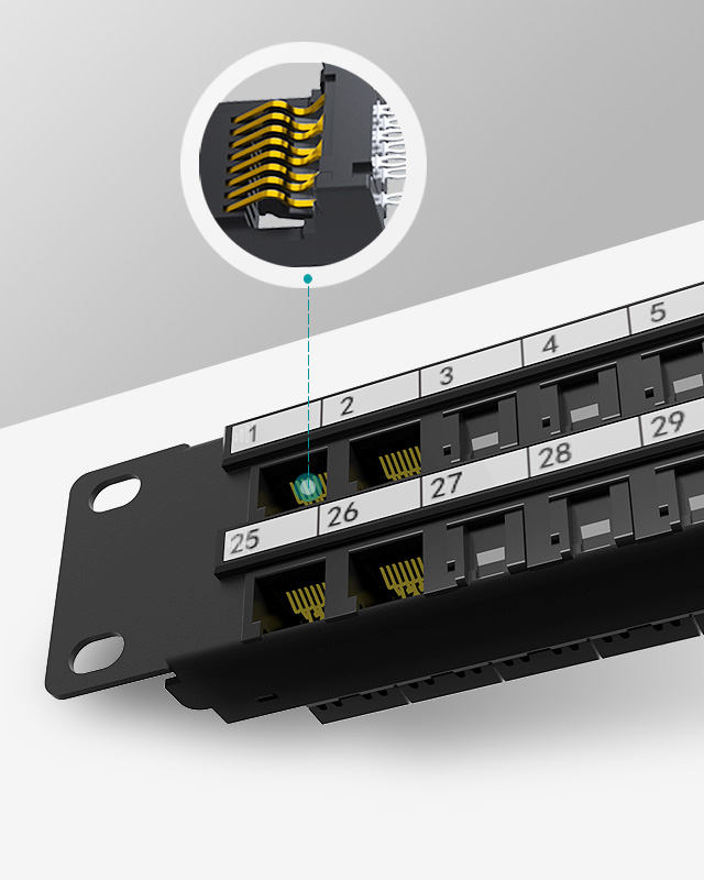 1U48口-防塵網絡配線架
