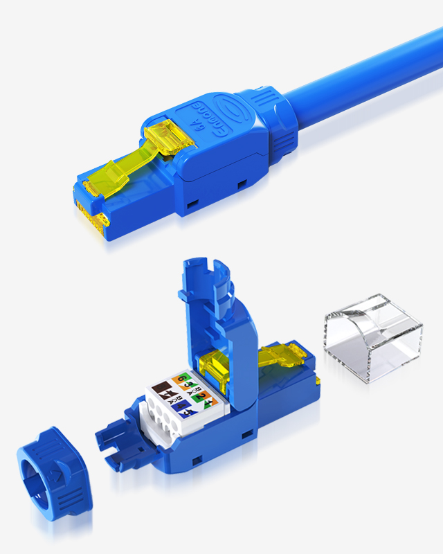 超短免打水晶頭